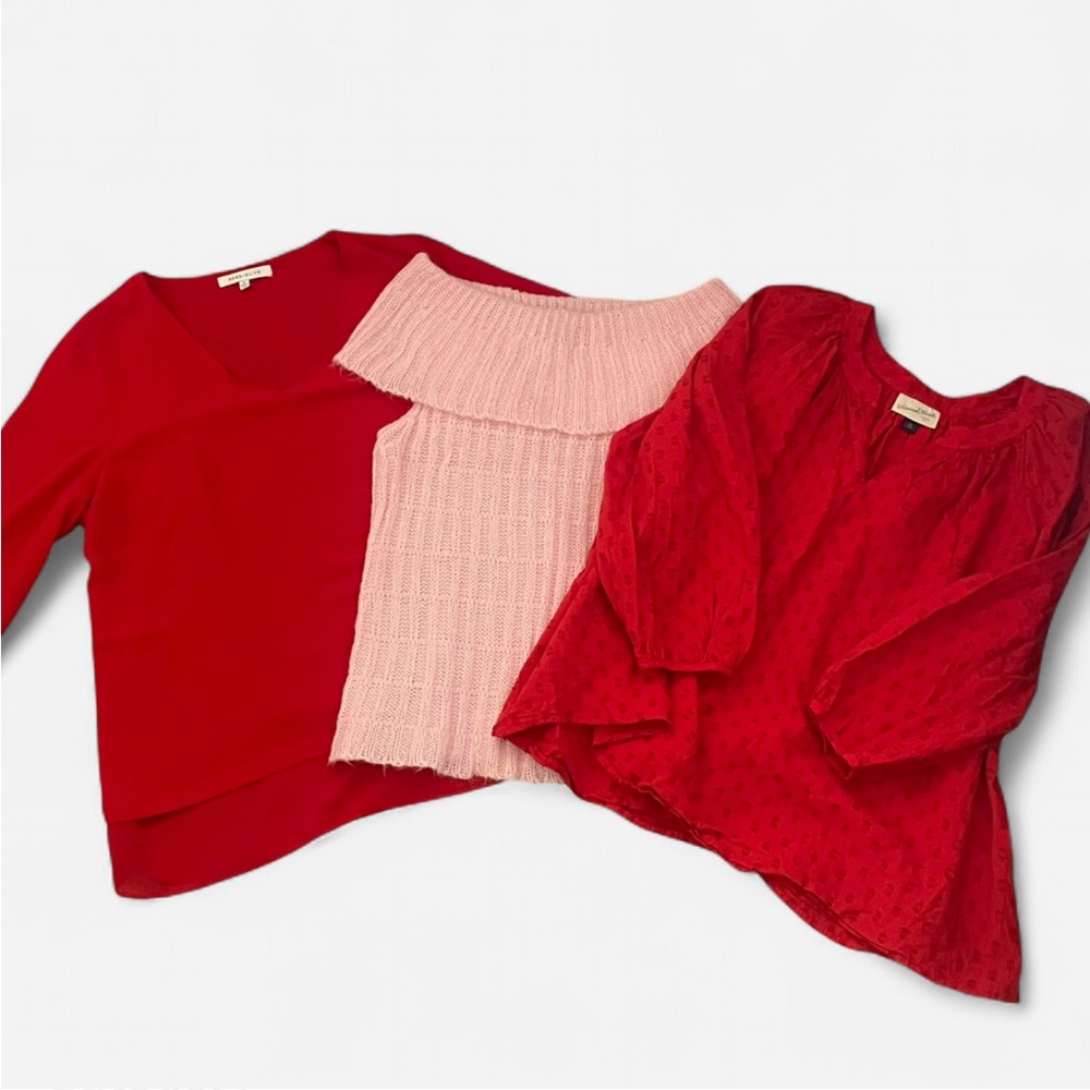 Rose + Olive Parallel Universal Thread Tops Valen… - image 1